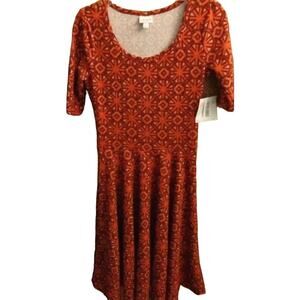 M Lularoe Red and Orange Dress